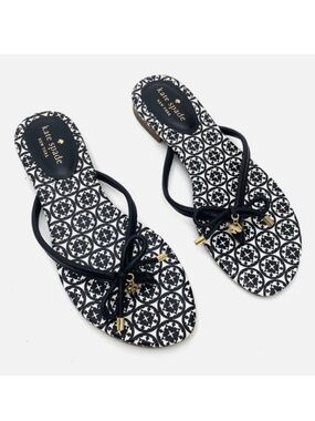 Kate Spade New York Mistic Bow Flat Thong Leather Sandal